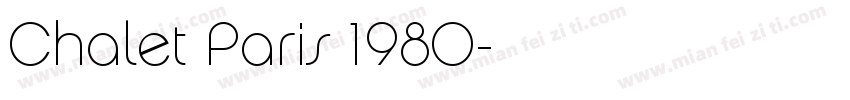 Chalet Paris 1980字体转换